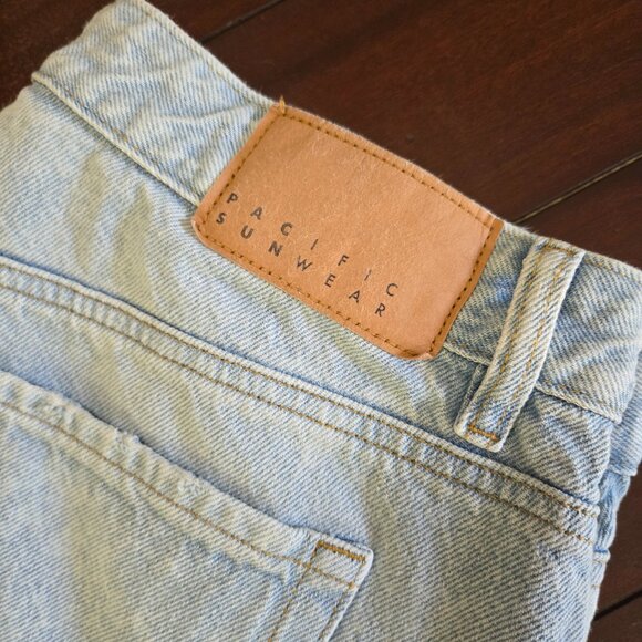 PacSun Medium Indigo Mid Rise Baggy Jeans Size 30 - Picture 7 of 8